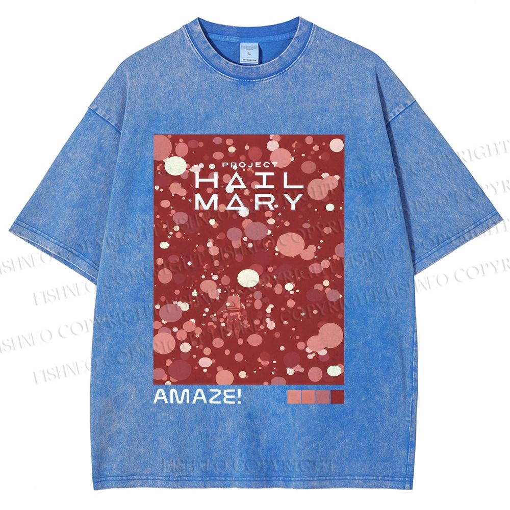 Unisex Project Hail Mary: Hail Mary Mission Printed Washed Tee