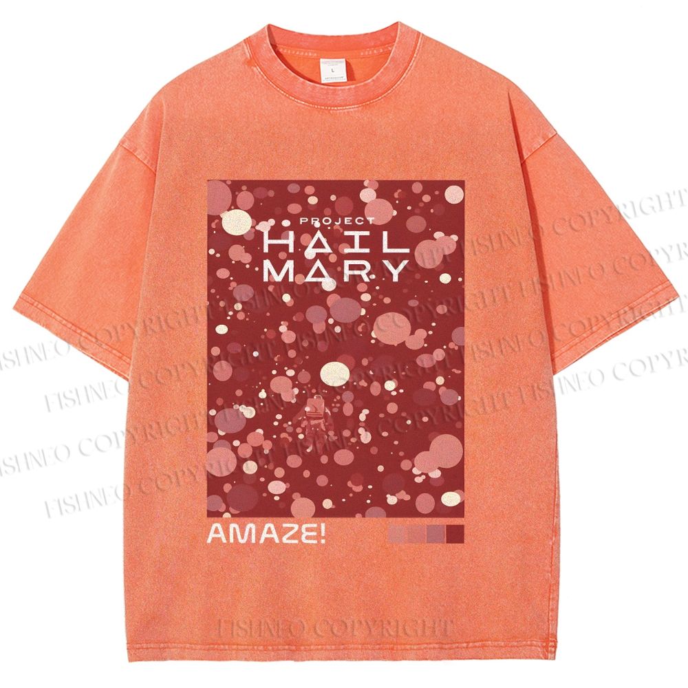 Unisex Project Hail Mary: Hail Mary Mission Printed Washed Tee