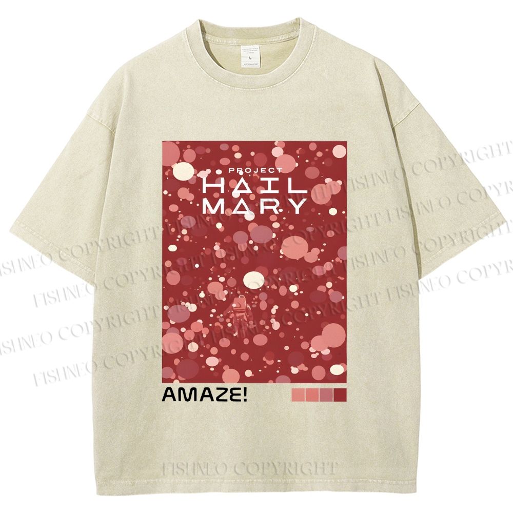 Unisex Project Hail Mary: Hail Mary Mission Printed Washed Tee