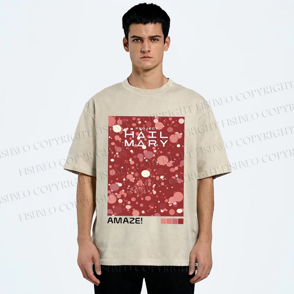 Unisex Project Hail Mary: Hail Mary Mission Printed Washed Tee