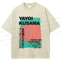 Unisex Yayoi Kusama Pumpkin Printed Washed Tee