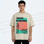 Unisex Yayoi Kusama Pumpkin Printed Washed Tee