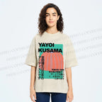 Unisex Yayoi Kusama Pumpkin Printed Washed Tee