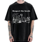 Unisex Respect locals Printed Washed Tee