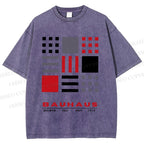 Unisex Bauhaus Geometry Printed Washed Tee