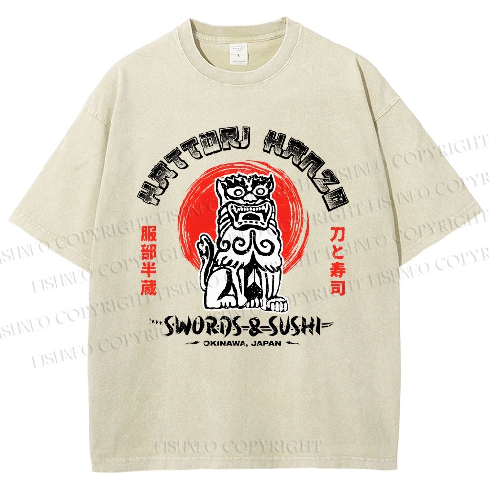 Unisex Hattori Hanzo Printed Washed Tee