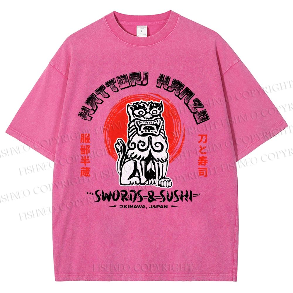 Unisex Hattori Hanzo Printed Washed Tee