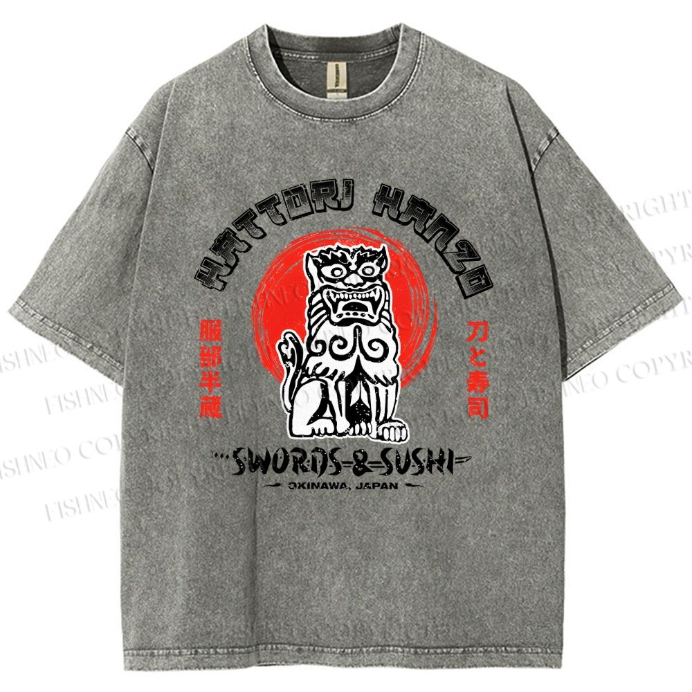 Unisex Hattori Hanzo Printed Washed Tee