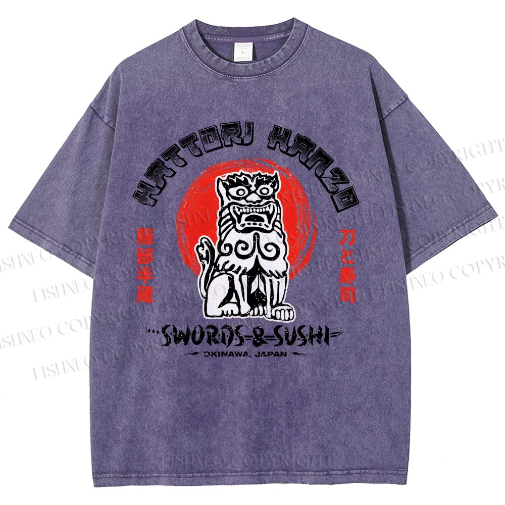 Unisex Hattori Hanzo Printed Washed Tee