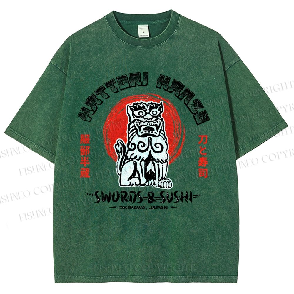 Unisex Hattori Hanzo Printed Washed Tee