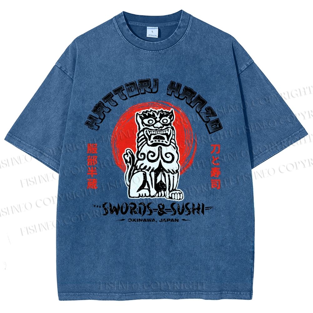 Unisex Hattori Hanzo Printed Washed Tee