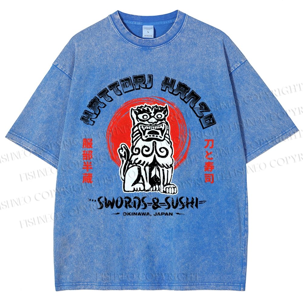 Unisex Hattori Hanzo Printed Washed Tee