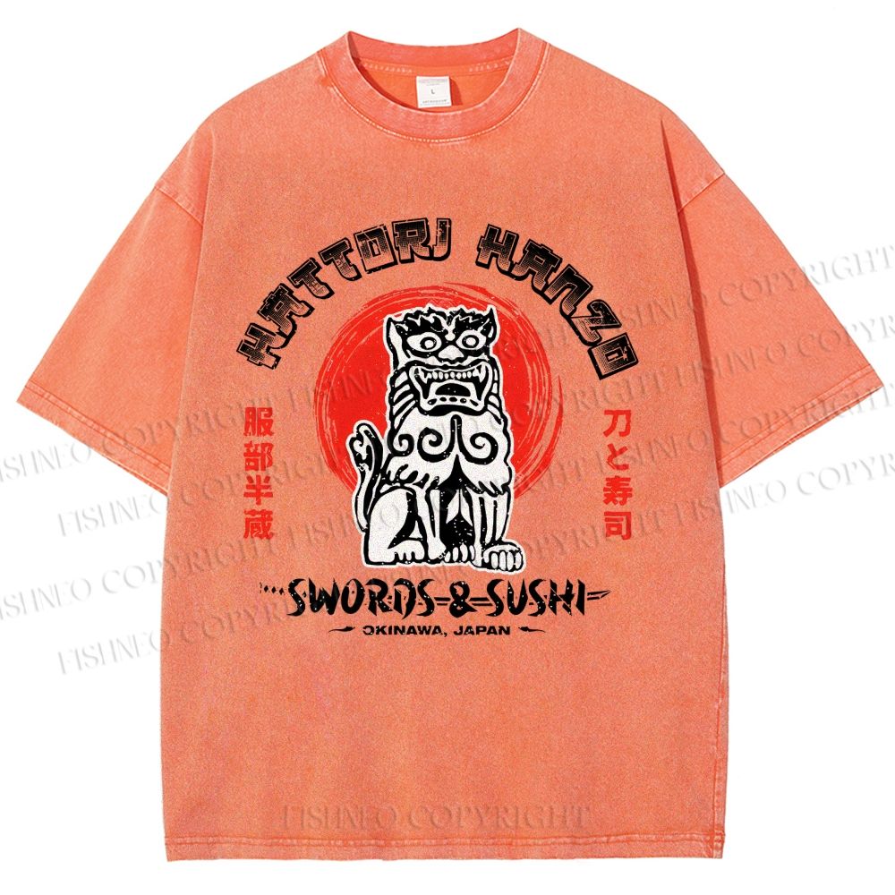 Unisex Hattori Hanzo Printed Washed Tee
