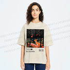 Unisex Yayoi Kusama Deer Printed Washed Tee