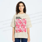 Unisex Yayoi Kusama Abstract Flower Printed Washed Tee