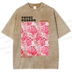 Unisex Yayoi Kusama Abstract Flower Printed Washed Tee