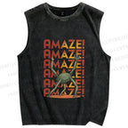 Unisex Project Hail Mary: Amaze! Gradient Printed Washed Tank Top