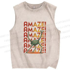 Unisex Project Hail Mary: Amaze! Gradient Printed Washed Tank Top