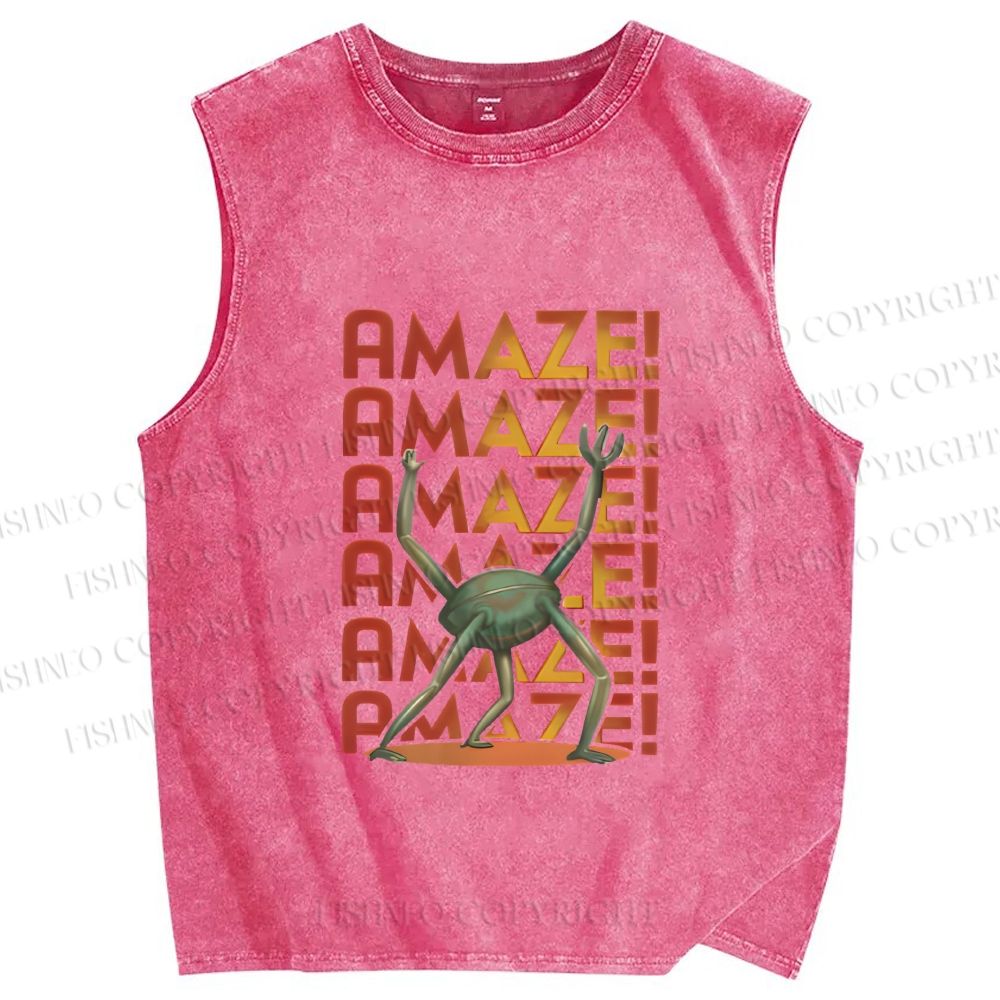 Unisex Project Hail Mary: Amaze! Gradient Printed Washed Tank Top