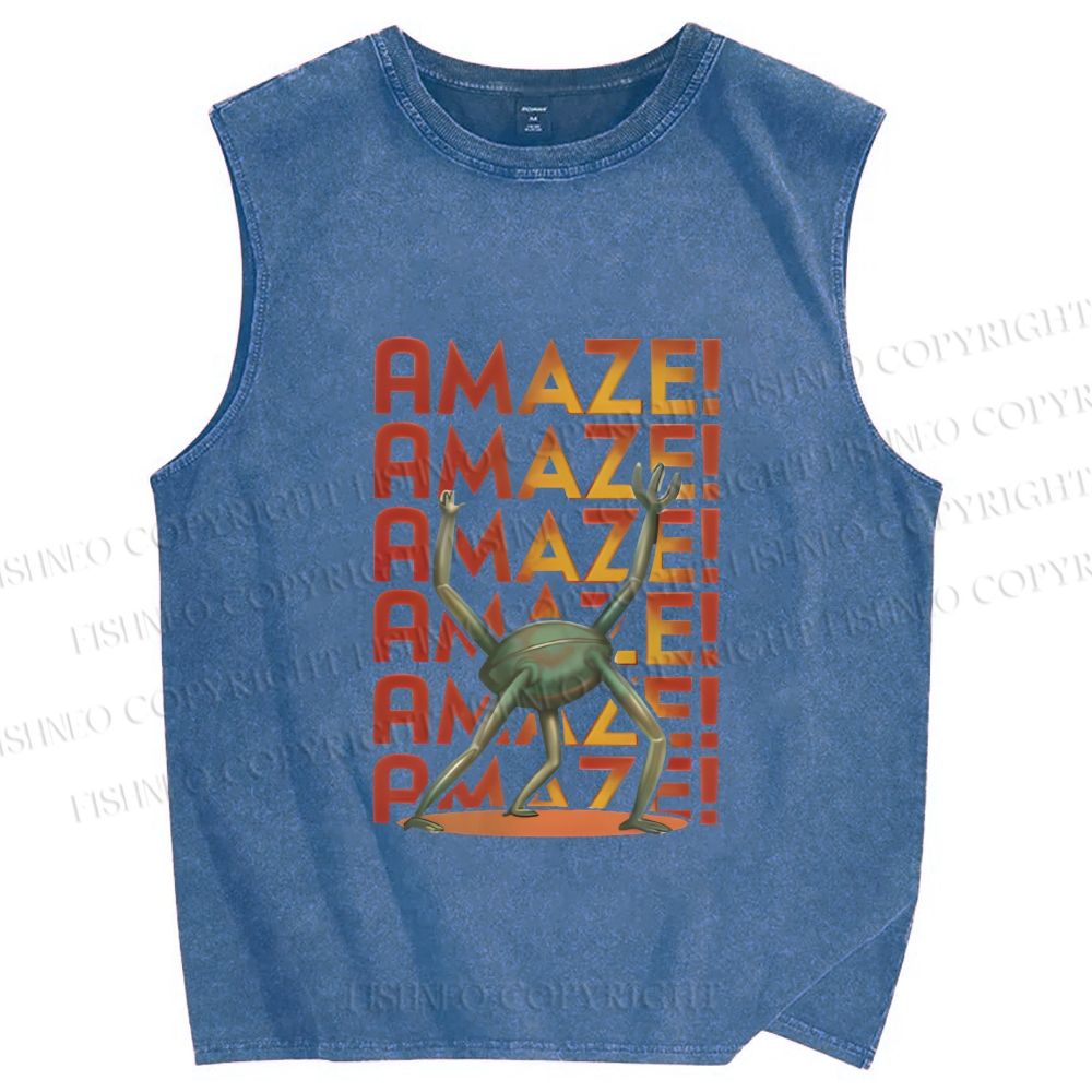 Unisex Project Hail Mary: Amaze! Gradient Printed Washed Tank Top