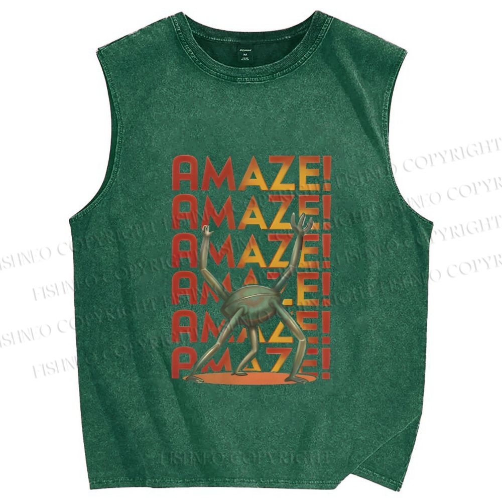 Unisex Project Hail Mary: Amaze! Gradient Printed Washed Tank Top