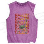 Unisex Project Hail Mary: Amaze! Gradient Printed Washed Tank Top