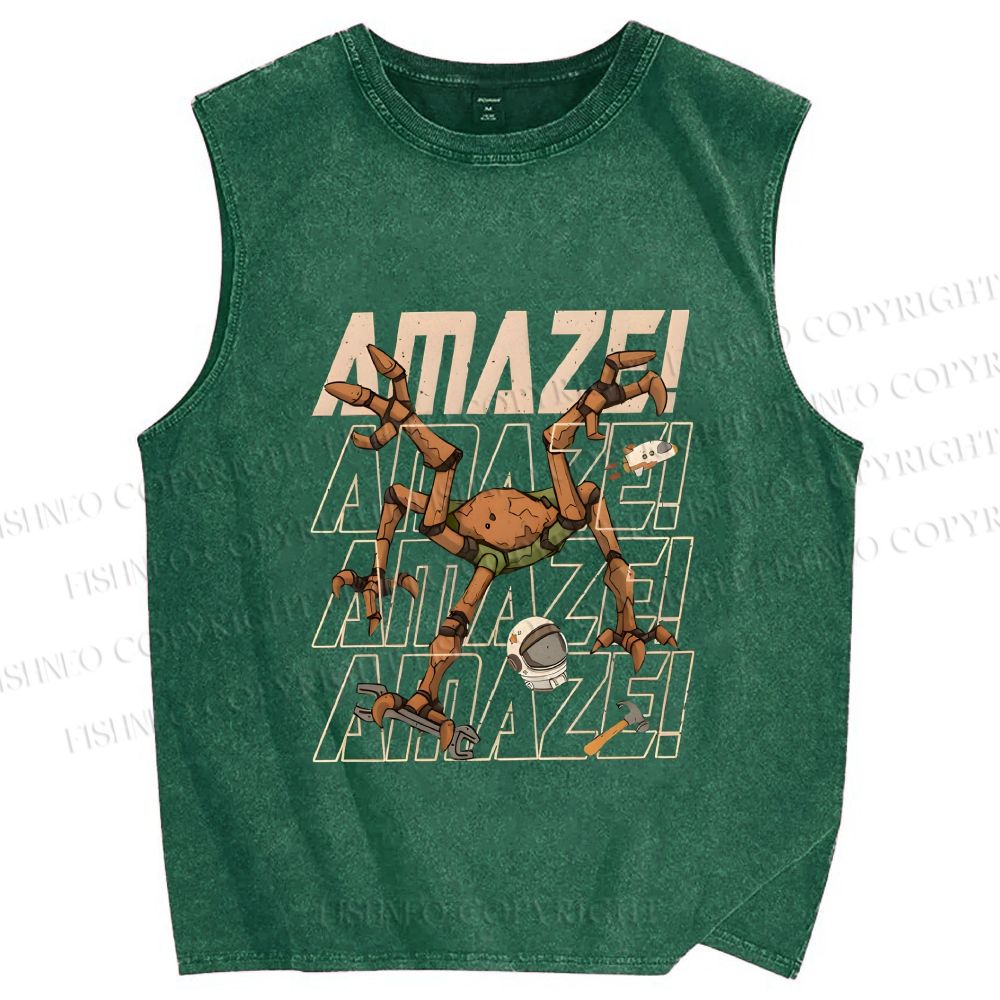 Unisex Project Hail Mary: Rocky the Engineer Printed Washed Tank Top