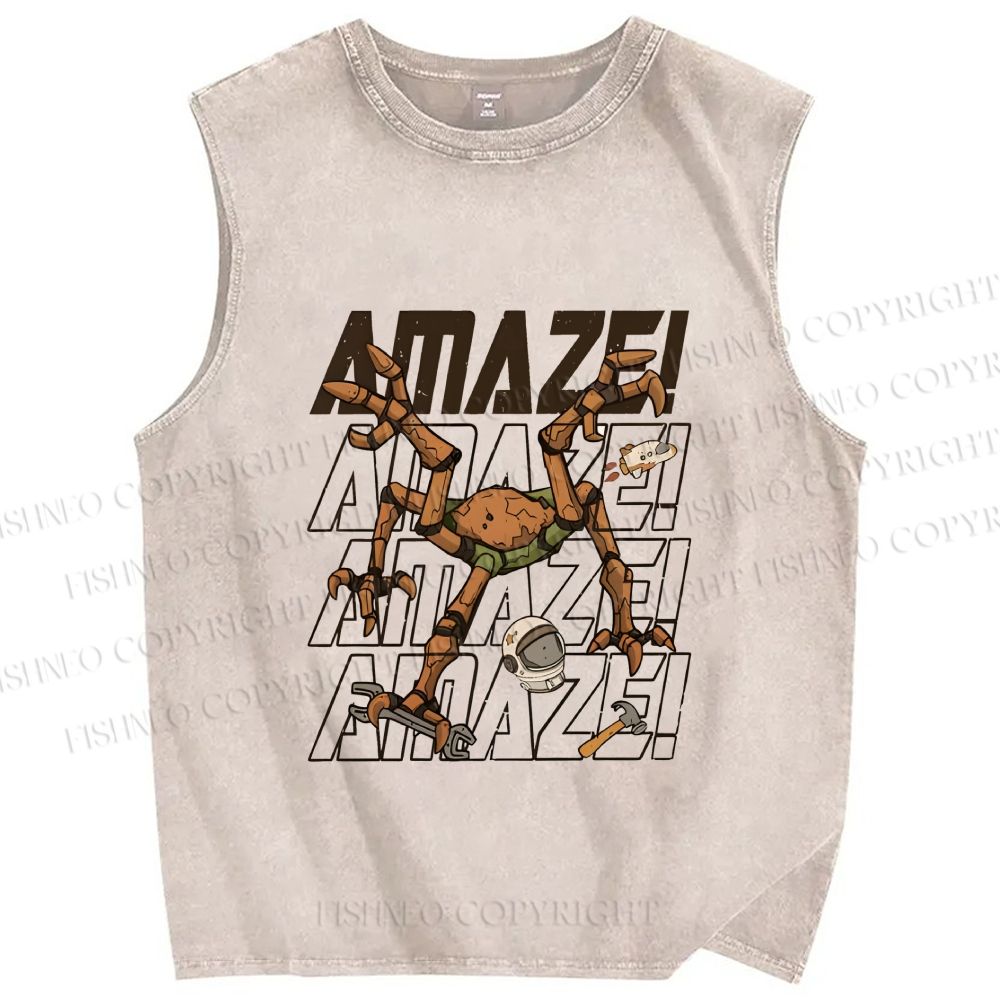 Unisex Project Hail Mary: Rocky the Engineer Printed Washed Tank Top