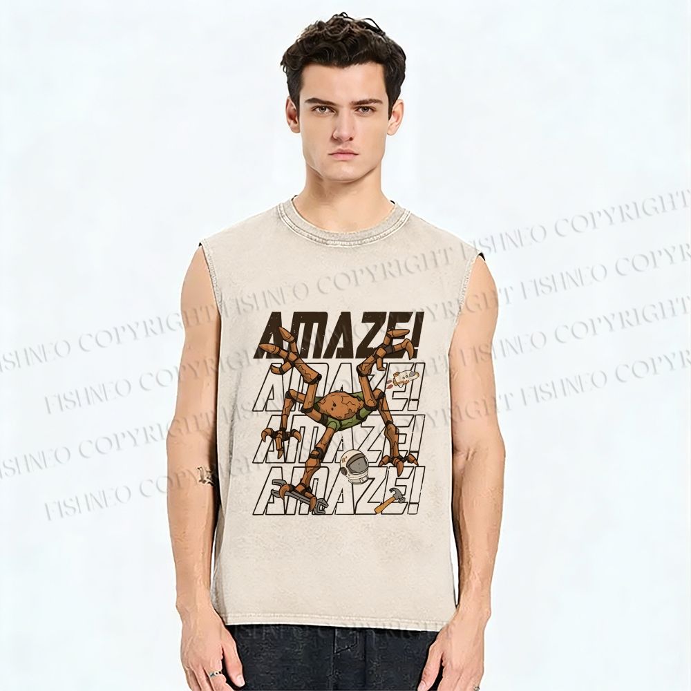 Unisex Project Hail Mary: Rocky the Engineer Printed Washed Tank Top