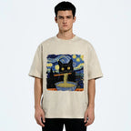 Cat Ramen Lover Washed T-Shirt