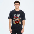 Colorful Daruma Dolls Washed T-Shirt