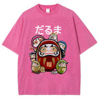 Colorful Daruma Dolls Washed T-Shirt