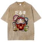 Colorful Daruma Dolls Washed T-Shirt