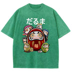 Colorful Daruma Dolls Washed T-Shirt