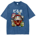Colorful Daruma Dolls Washed T-Shirt