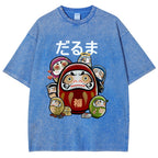Colorful Daruma Dolls Washed T-Shirt