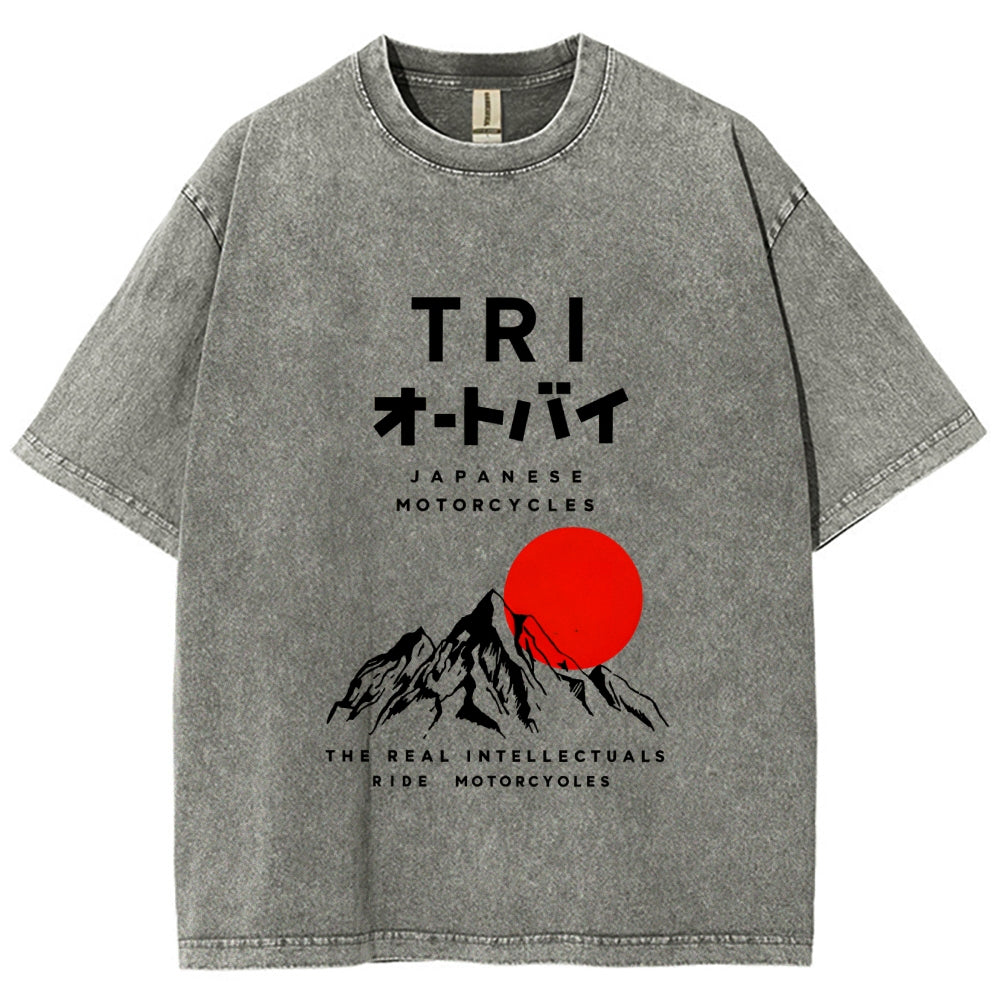 Japanese Mount Fuji Vintage Washed T-shirt