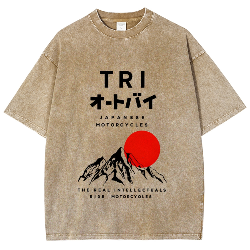 Japanese Mount Fuji Vintage Washed T-shirt