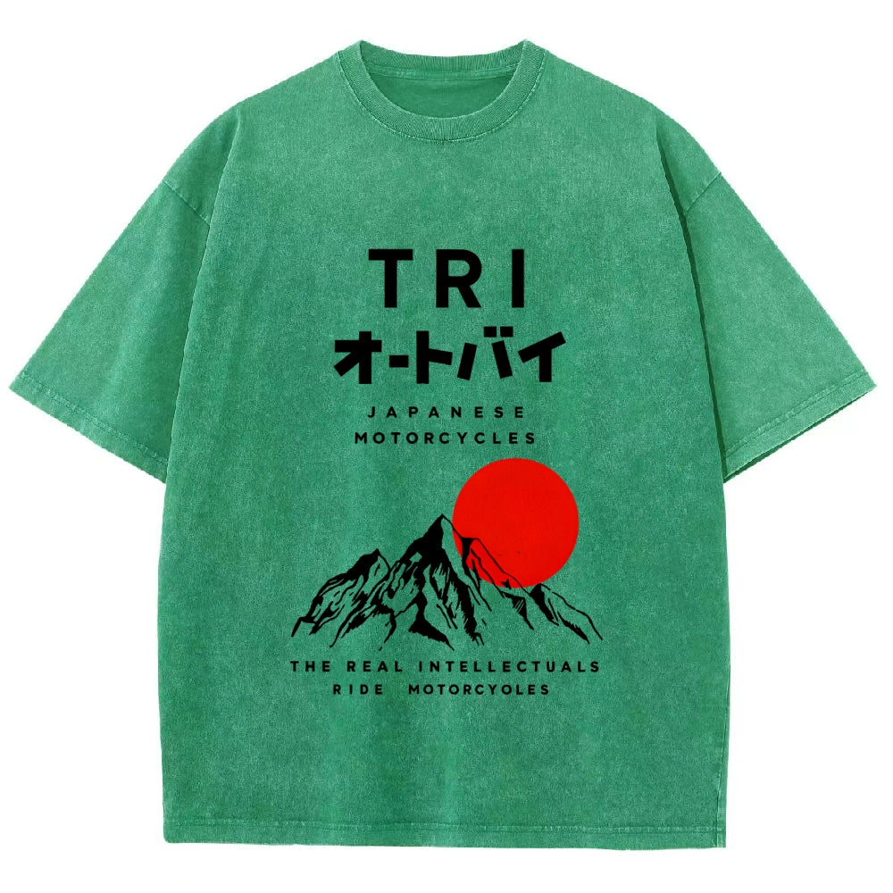 Japanese Mount Fuji Vintage Washed T-shirt