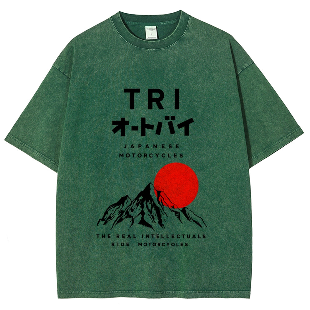 Japanese Mount Fuji Vintage Washed T-shirt