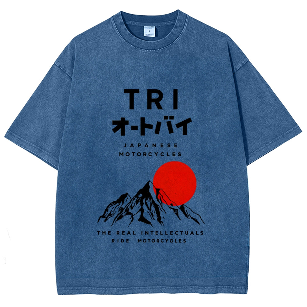 Japanese Mount Fuji Vintage Washed T-shirt