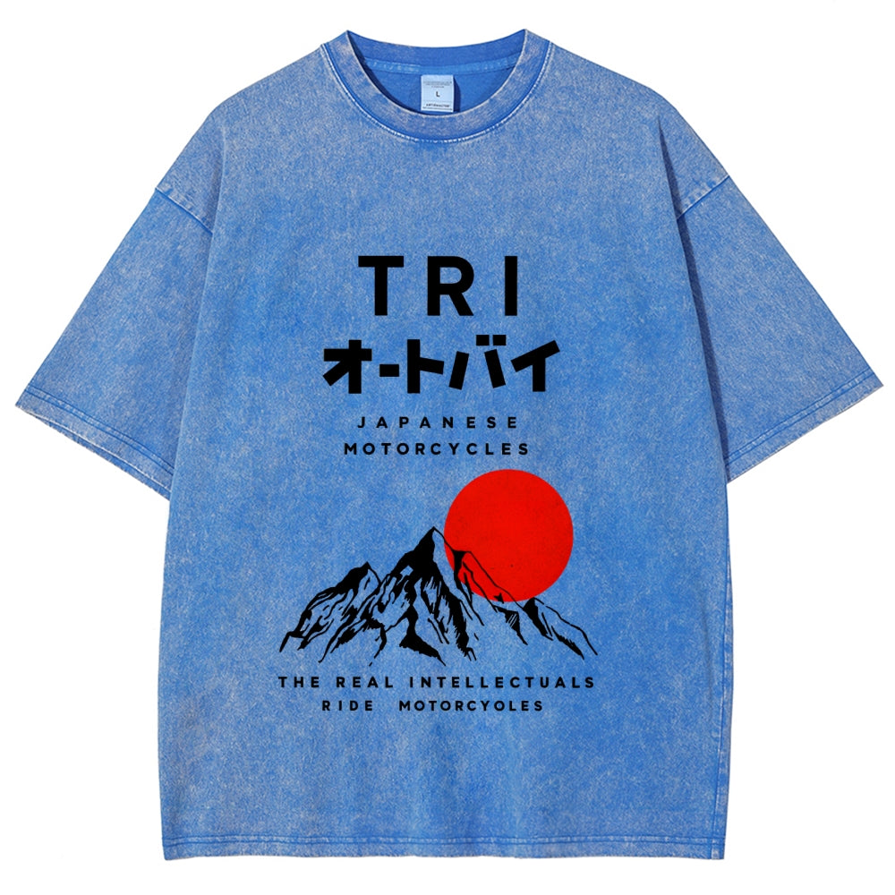 Japanese Mount Fuji Vintage Washed T-shirt