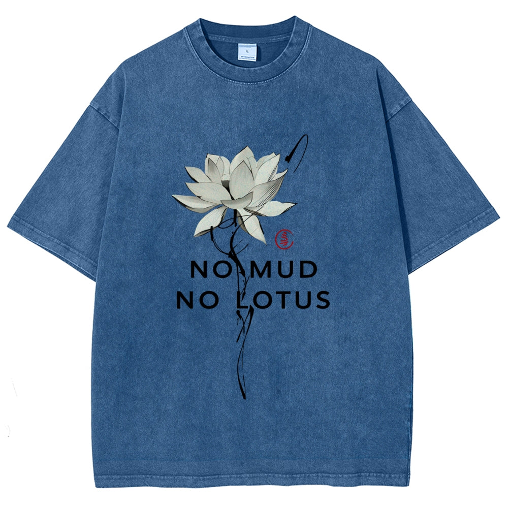 Japanese Zen Lotus Washed T-Shirt