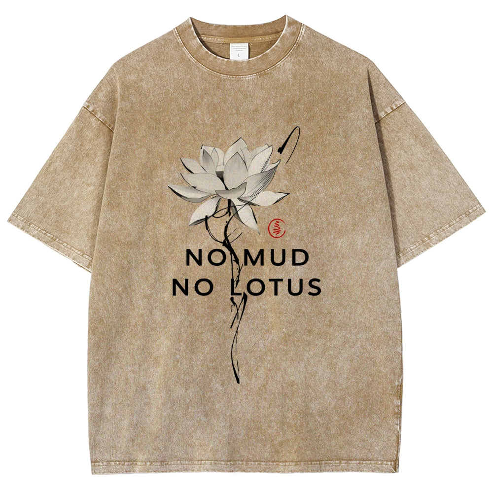 Japanese Zen Lotus Washed T-Shirt