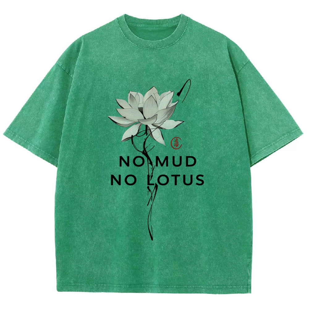 Japanese Zen Lotus Washed T-Shirt