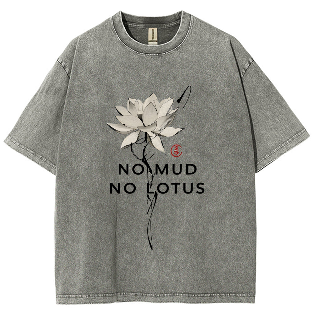 Japanese Zen Lotus Washed T-Shirt