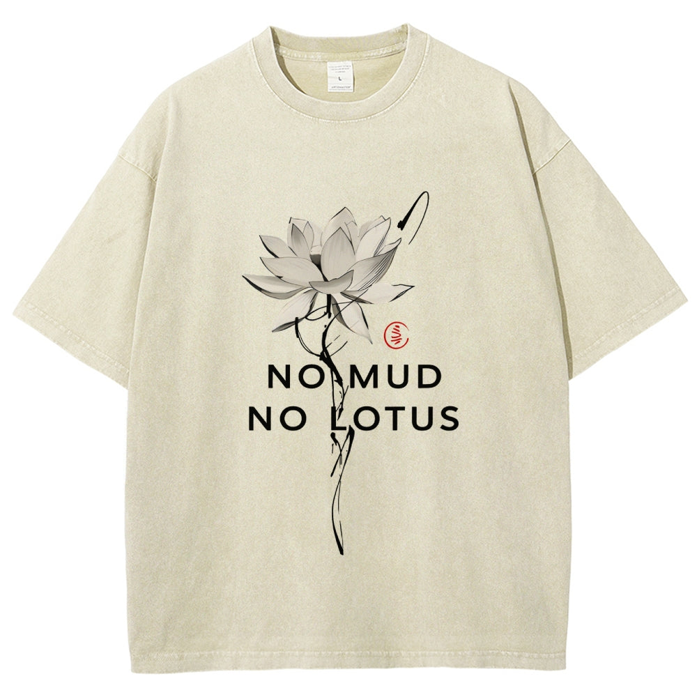 Japanese Zen Lotus Washed T-Shirt