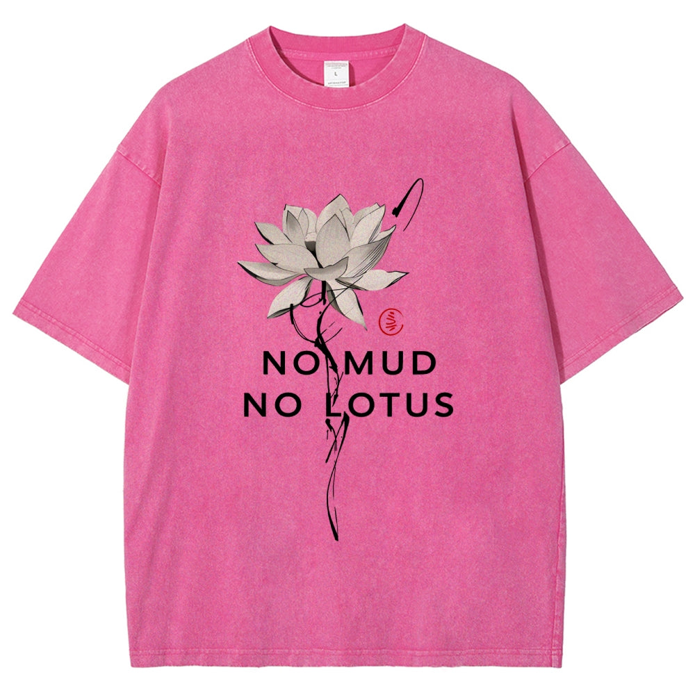 Japanese Zen Lotus Washed T-Shirt