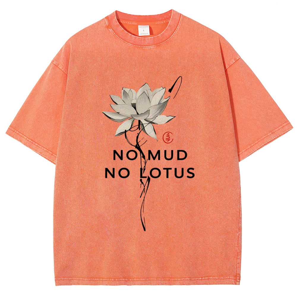 Japanese Zen Lotus Washed T-Shirt