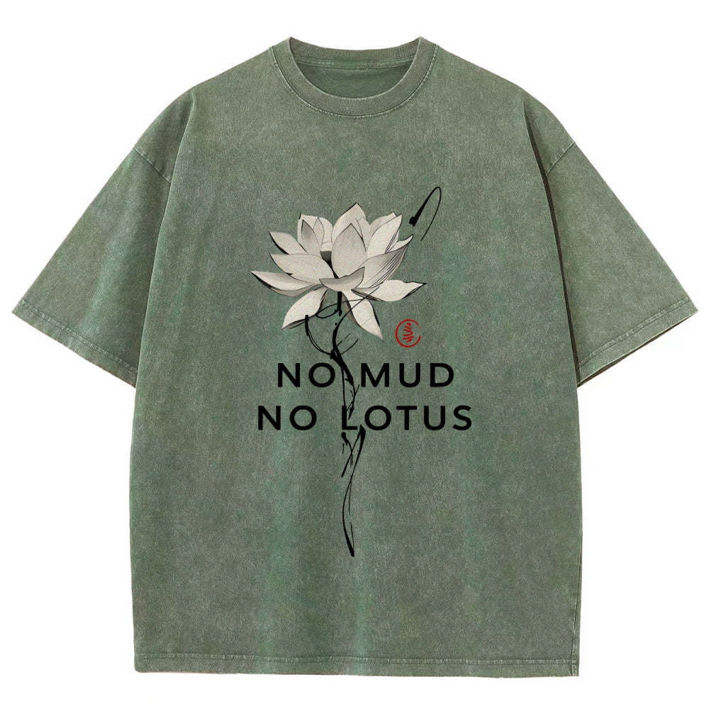 Japanese Zen Lotus Washed T-Shirt